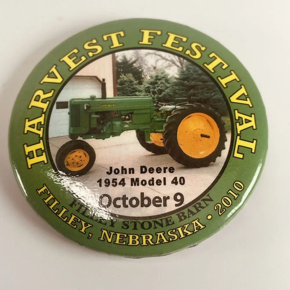 7 Pinback Buttons Old Trusty Antique Tractor Engine Show Clay Center NE Farm Lot